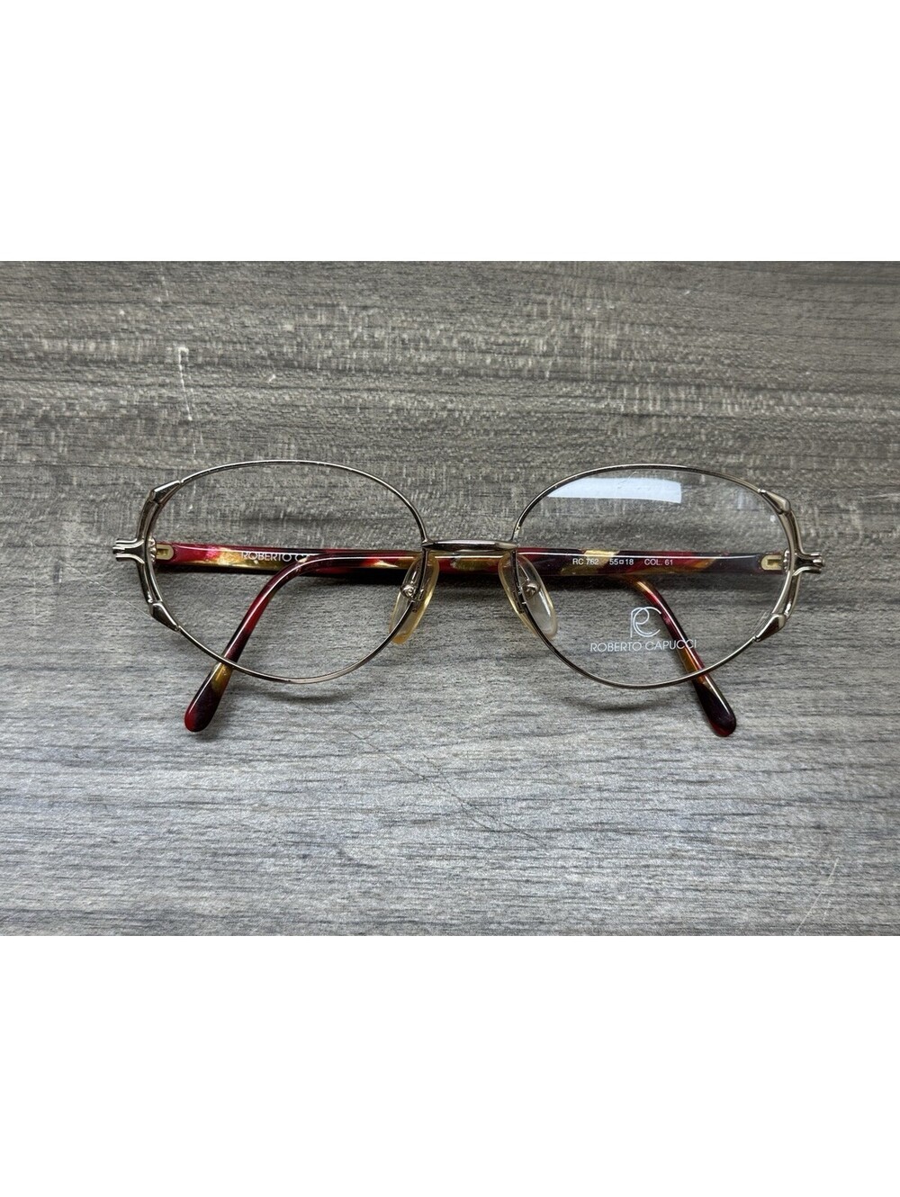 ROBERTO CAPUCCI Designer Eyeglasses Frames 762 COL.61 Gold/Red Tort 55[]18